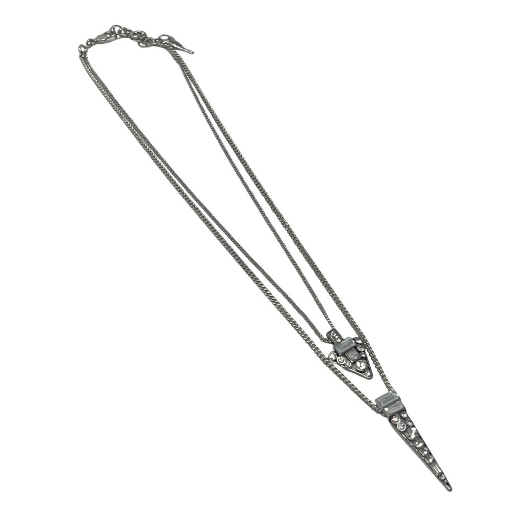 Chloe + Isabel Stargaze 2-in-1 Necklace Crystal Layered Silver 19-22in